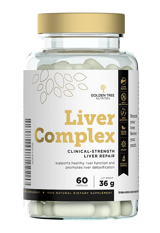 Liver Complex supplement bottle by Golden Tree Nutrition